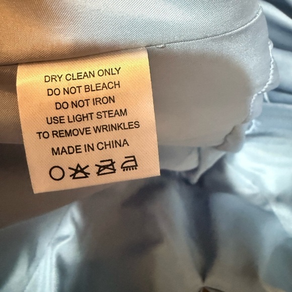 🎄⚡️ONE DAY SALE!!!! 
AZAZIE ALIA  Dusty Blue A-Line Pleated Chiffon Dress - Picture 9 of 11